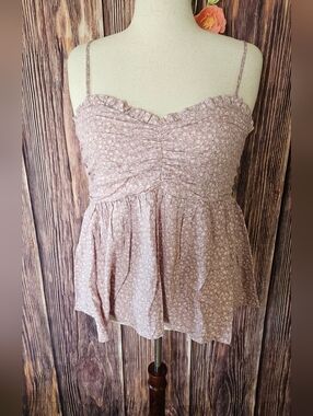 NWT Zenobia Floral Ruffle Cami Top Plus Size 3XL